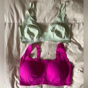 COPY - SKIMS Green and Pink naked plunge bras S-DD